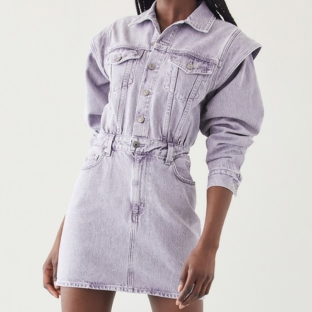 AGOLDE purple denim dress, 0